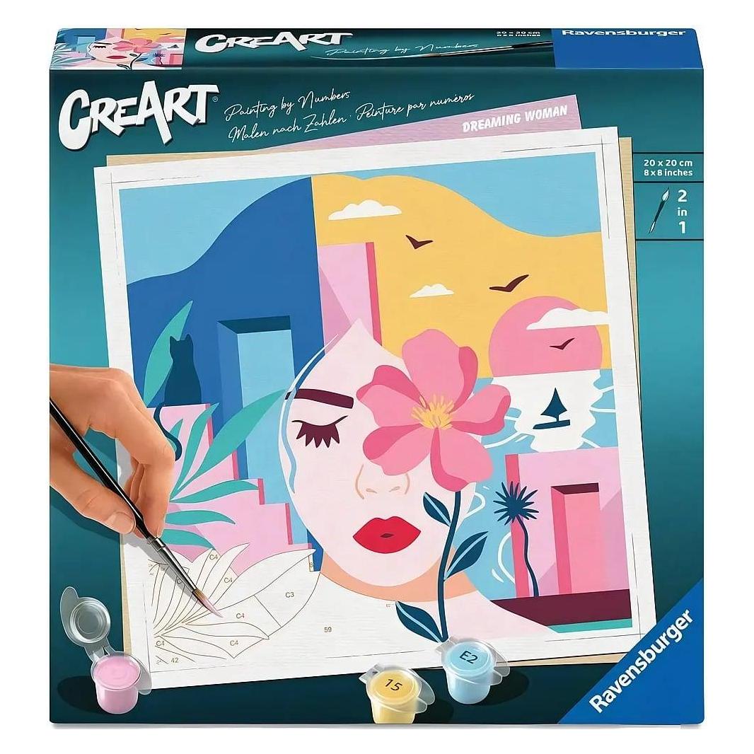 Ravensburger CreArt, Malen nach Zahlen Adults Trend - Träumende Frau (4005555232728-4005555232728)