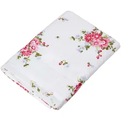 DUSCHTUCH Blumen weiß 70/130 cm