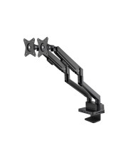 Manhattan Aluminium-Tischhalterung mit Gasdruckfeder für zwei Monitore 43.2-81,3 cm 17-32Zoll MANHATTAN 43,2-81,3cm und 8-in-1-Dockingstation PD 100W (461887)