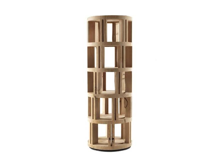 RIVA 1920 bibliothèque verticale TORRE LIGNEA (H 209 cm - Bois massif de cèdre)