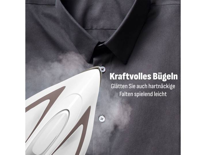 TEFAL Dampfbügelstation Pro Express Ultimate, 7,7 Bar, 2600 Watt, Kalk-Kollektor , grau (weiß, grau), Dampfbügelstationen, 155 g/Min. Dampfleistung, 500 g/Min. extra Dampfstoß, GV9567, Dampfbügelstation