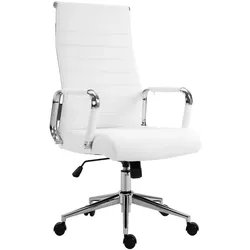 SVITA OFFICE COMFORT Bürostuhl Kunstleder weiß Schreibtischstuhl Drehstuhl