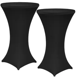 NYVI Stehtischhusse NYVIGala - Elastische Stretchhusse für Stehtische & Bistrotische Farbe:Schwarz;Größe:Ø 60-65 cm - 2er Set