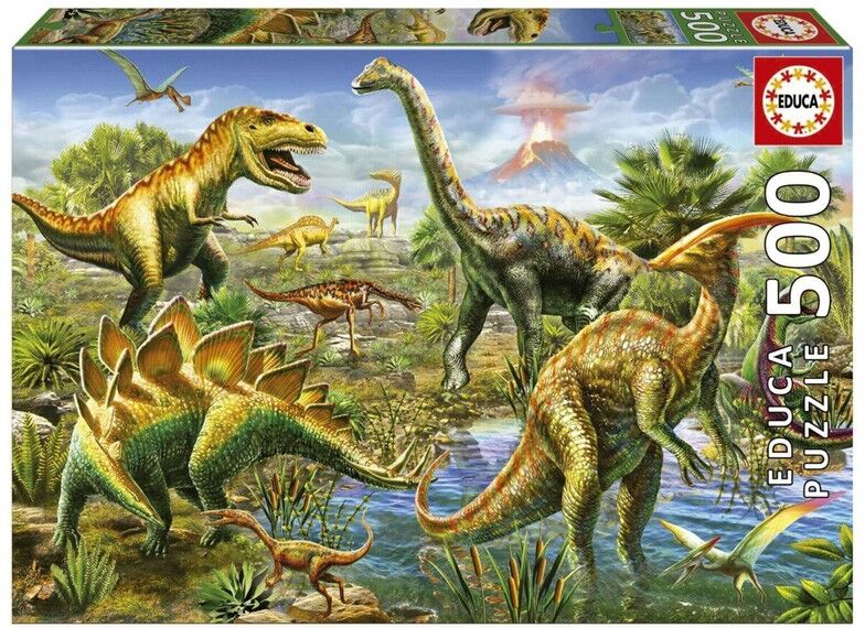 Puzzle 500 pcs Cour Jurassique - Educa