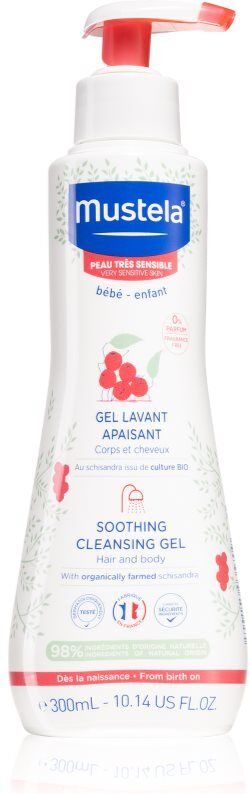 Mustela Bébé beruhigendes Reinigungsgel für Kinder ab der Geburt 300 ml