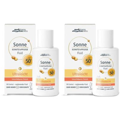 Sonne Schutz & Pflege Fluid ultraleicht LSF 50+ 2x 2x50 ml Lotion