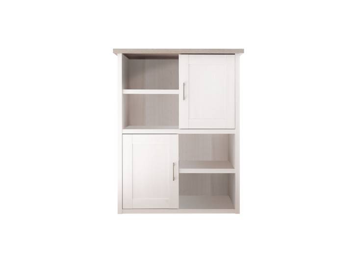 Highboard 106 cm Pinie weiß mit 2 Türen - LUCA