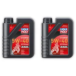2x Motoröl LIQUI MOLY 3018 Motorbike 4T Synth 5W-40 Offroad Race 1 Liter