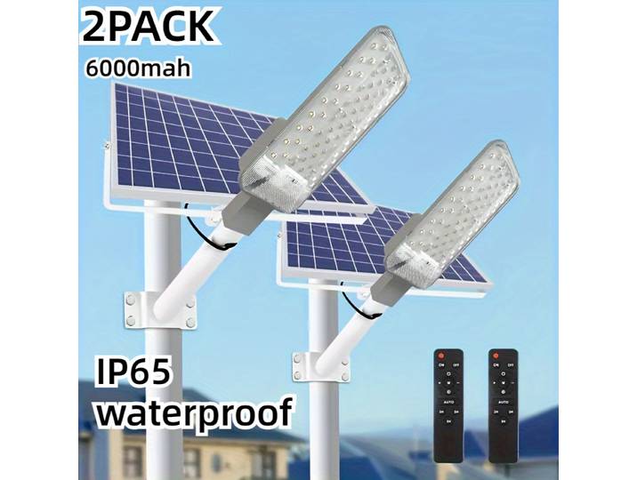 2/1 pièces lumières solaires extérieur lampadaire solaire extérieur jardin lumière du soleil maison télécommande étanche Garage lampe murale solaire