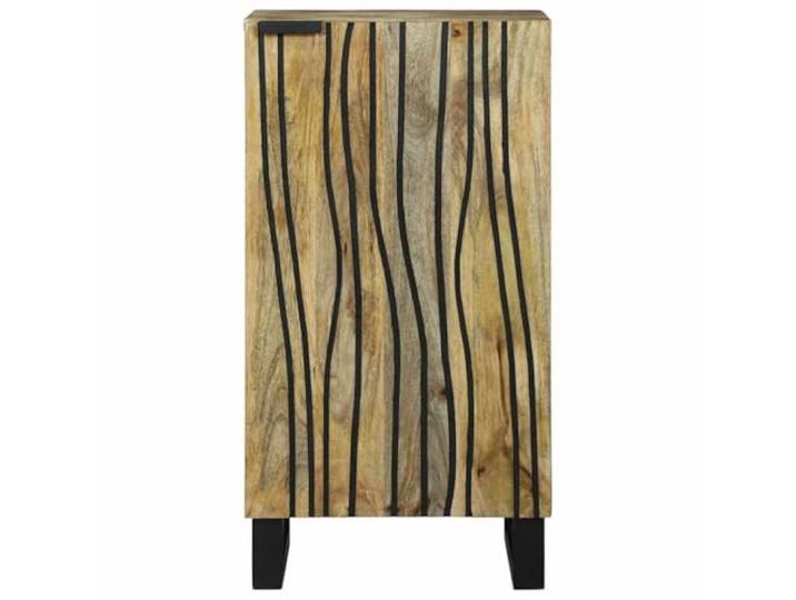 KTHLBRH Sideboard braun 40 x 33 x 75 cm Massivholz Mango 1 Tür, Paneelregale, rustikaler Stil, einfache Wartung, Montage erforderlich