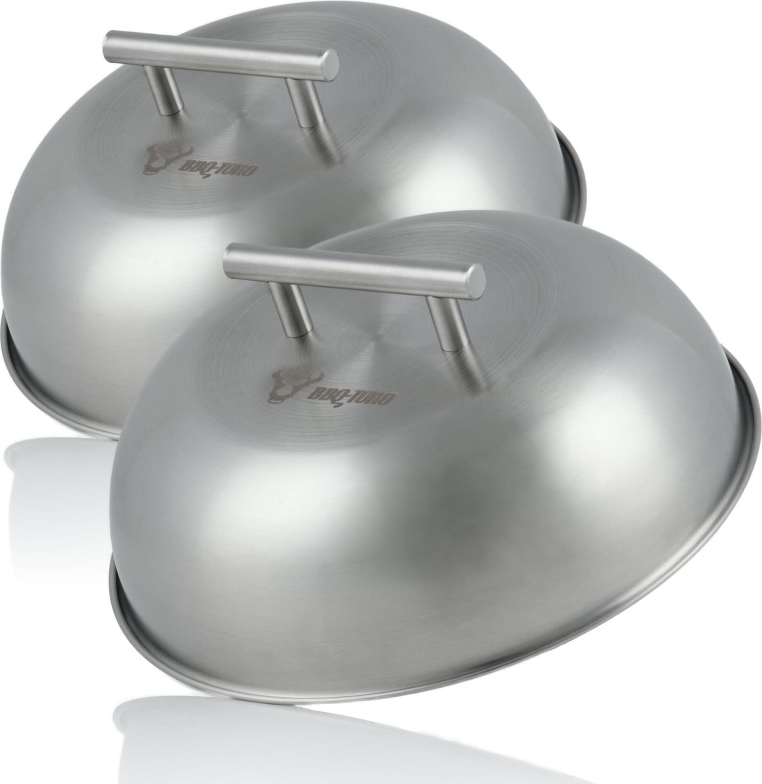 BBQ-Toro roestvrijstalen warmtebeschermer, 2 stuks, Ø 23 cm