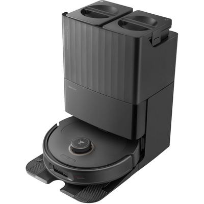 ROBOROCK Saugroboter "mit Wischfunktion Roborock QREVO MaxV Black, FlexiArm Design", schwarz, B:60cm H:44,3cm T:60,1cm, Saugroboter, Reactive AI Hinderniserkennung, 7.000 PA HyperForce