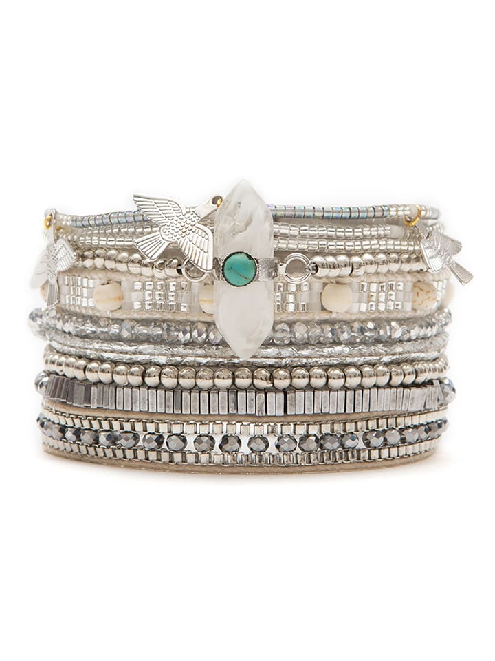 HIPANEMA Versilb. Armband "Ohmysilver" mit Edelsteinen - onesize