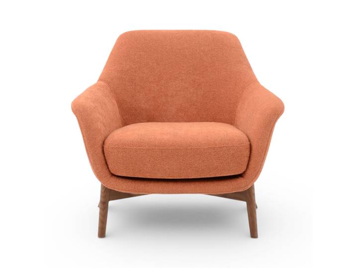 Fauteuil en tissu orange
