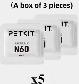 Inspire Select PETKIT N60 Pet Odor Eliminator Long Lasting Odor Control Refill For PUROBOT Ultra Self Cleaning Litter Box 5 Box Of 15