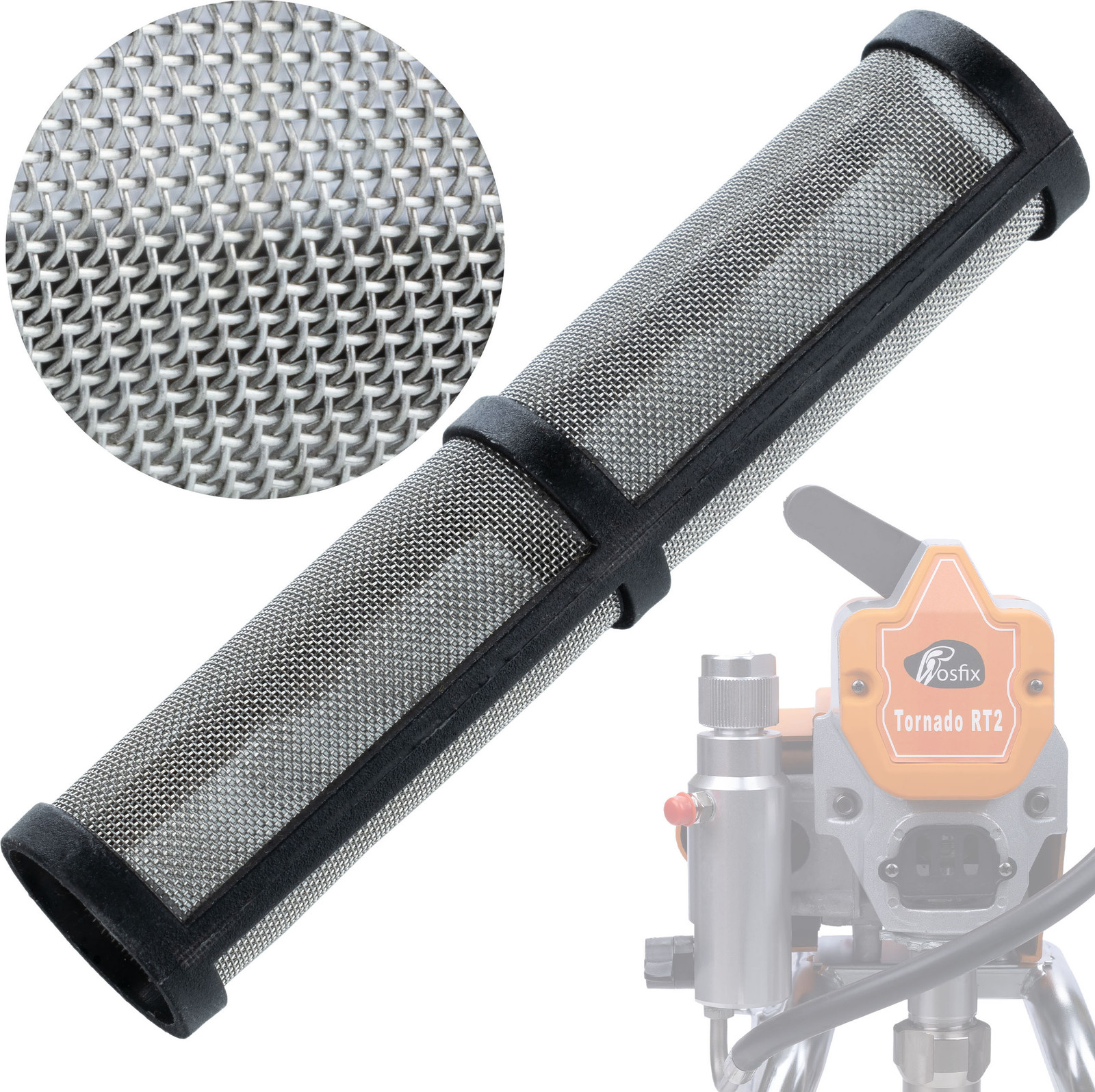 ROSFIX Filter Spuitaccessoire 91 mm 60 Mesh voor Airless Verfspuit