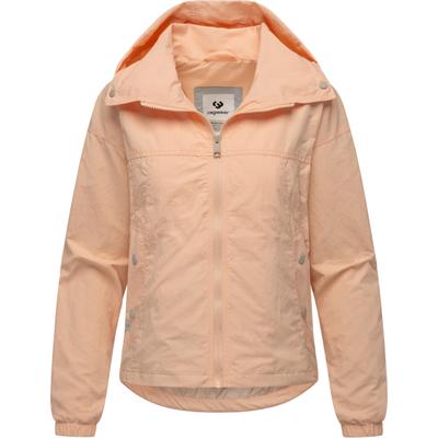 Outdoorjacke RAGWEAR "Cerys", Damen, Gr. S (36), orange (pfirsich), Obermaterial: 100% Nylon. Innenfutter: 100% Polyester, oversize hüftlang, hoch geschlossener Ausschnitt, Ärmel ohne Ärmelschlitz elastischer Bund, Jacken Outdoorjacke, kurze Damen...