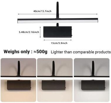 Uplift Picks 40CM Wireless Gallery Picture Light With 4400mAh Battery And Remote f 0 5 W