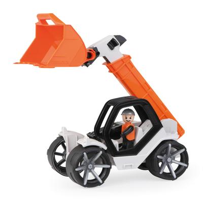 Spielzeug-Bagger LENA "Truxx Teleskoplader mit Schaufel", orange (bunt), Spielzeugfahrzeuge, KinderT:36cm, Kunststoff, Made in Europe, T:36cm