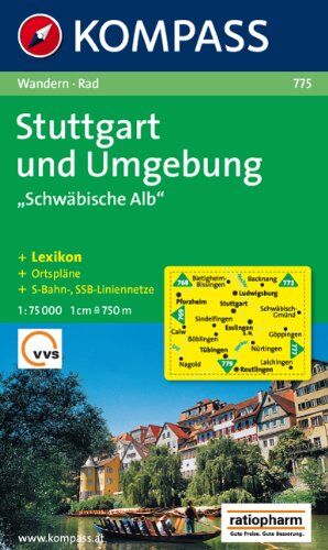 Stuttgart und Umgebung 1 : 75 000: Wander und Bikekarte Schwäbische Alb. Lexikon, Ortspläne, S-Bahn-,SSB-Liniennetze - Preis vom 09.10.2026 07:28:09 h