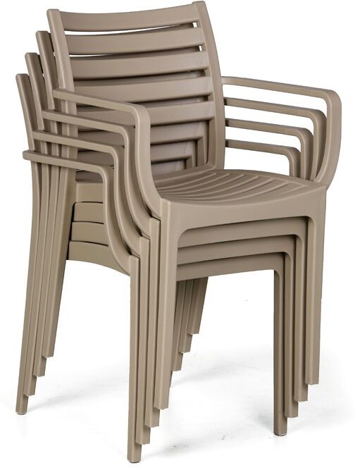 B2B Partner Stapelstuhl aus Kunststoff SLENDER, beige