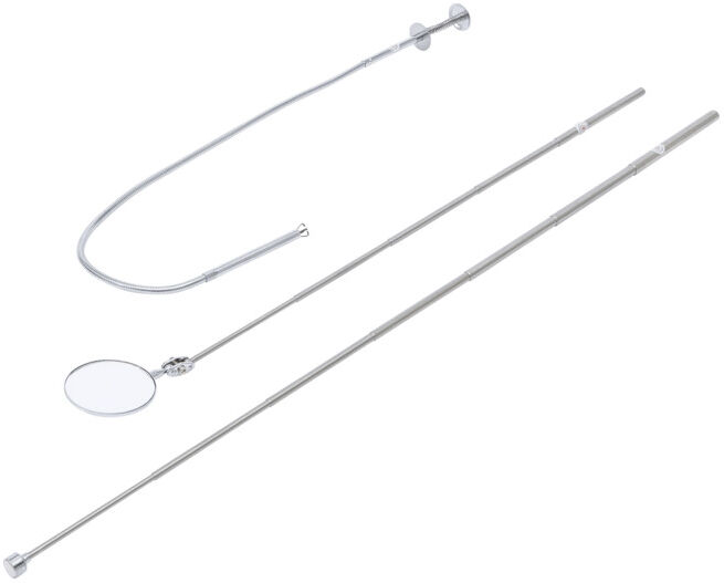 Jeu d’aimant de levage/pincette flexible et miroir d’inspection , 3 pièces BGS Do it yourself (6874)