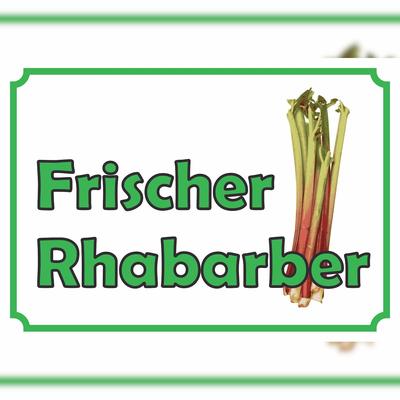 HB-Druck Frischer Rhabarber Verkaufsschild Hofladen Verkaufsförderung A4 (210x297mm)