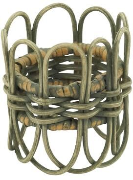 Saro Lifestyle Twisted Design Rattan Napkin Rings (Set of 4)