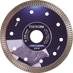 Tecwerk Diamanttrennscheibe FLIESEN PRO X D.125mm Bohr.22,23mm TW
