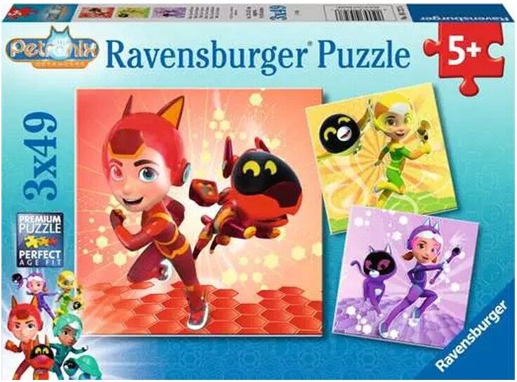 Ravensburger Puzzles 3x49 pièces - Matt, Jia et Emma / Petronix Defenders