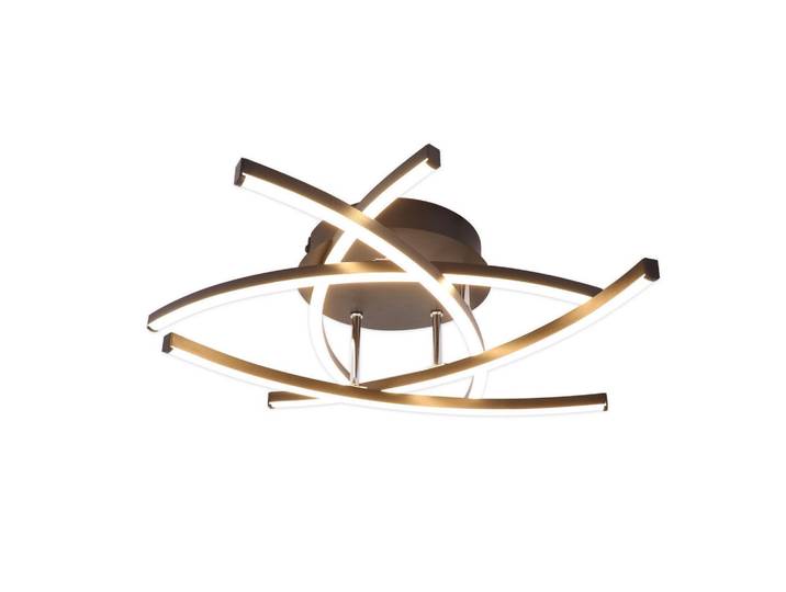 Nettlife Led-Deckenleuchte Lumbard 52/52/13cm, Schwarz, Metall, LED integrated, 52x13x52 cm, Lampen & Leuchten, Innenbeleuchtung, Deckenleuchten, Deckenleuchten