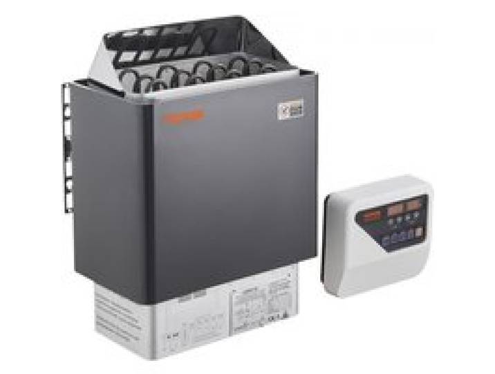 VEVOR Saunaofen, 6 kW, 400 V, 3N tragbarer Saunaofen für drinnen & draußen mit 3-Stunden-Timer, digitaler Regler für 5–9 m³ großes Zuhause, gewerbliche Nutzung in Hotel-Spa-Duschen, max. 110 °C