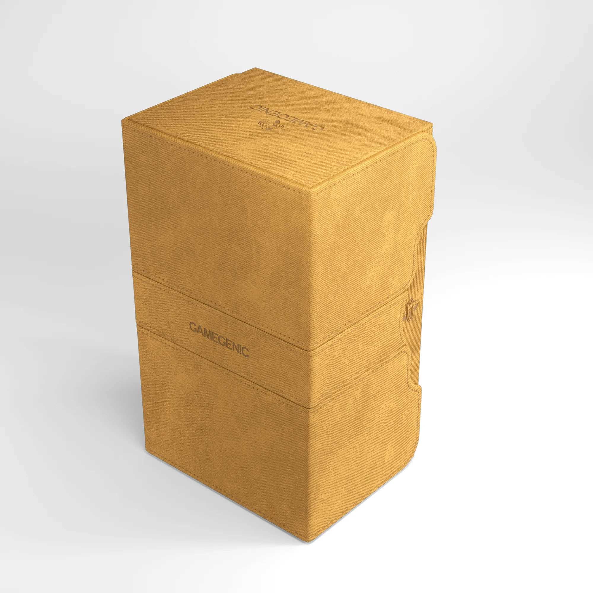 Gamegenic Stronghold 200+ XL Sand Deck Box for Card Storage and Transport, Holds 200 Double-Sleeved Cards, Sand-Coloured, Card Game Accessories