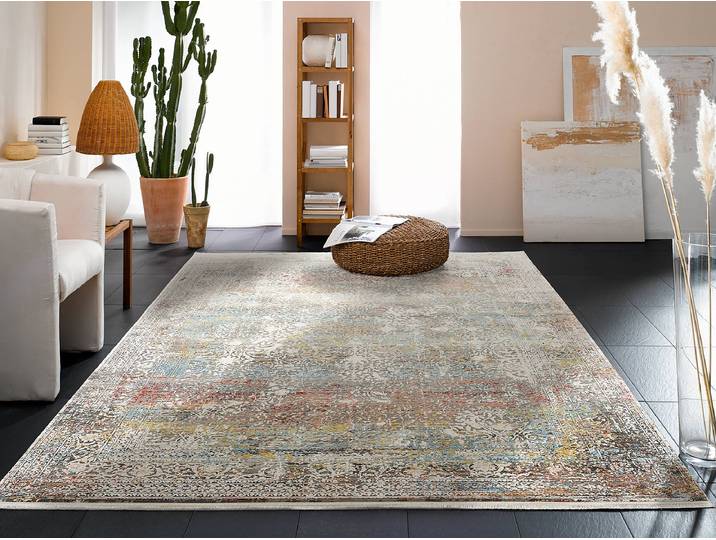 Kurzflorteppich Auroras Elegance Multicolor/Multicolor 67 x 130cm Mischgewebe