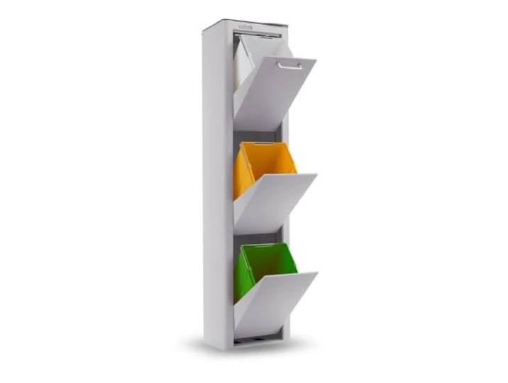 DON HIERRO - CUBEK - Mülleimer/Abfalleimer Mülltrennsystem 60L - 3x20L-Grau
