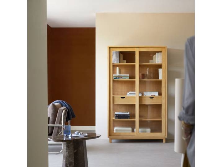 Esszimmerschrank aus Massiveiche - Natur - Oak