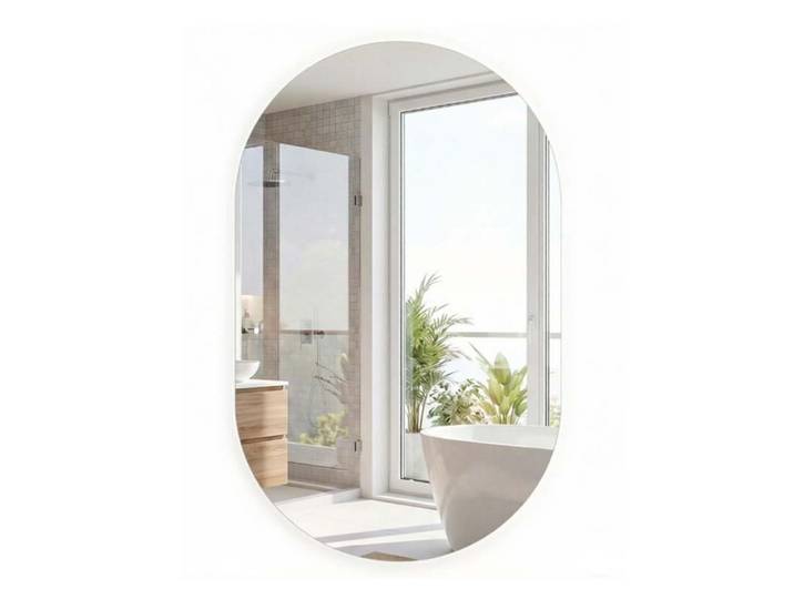BADEZIMMERSPIEGEL mit Rücklicht silber