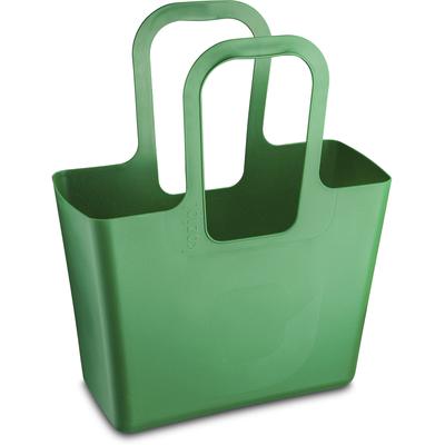 Shopper KOZIOL "XL", grün (leaf), B:44cm H:54cm T:21,5cm, Kunststoff, Taschen, Shopper, Kunststoff, 100% recycelbar, melaminfrei, 100% CO² neutral produziert