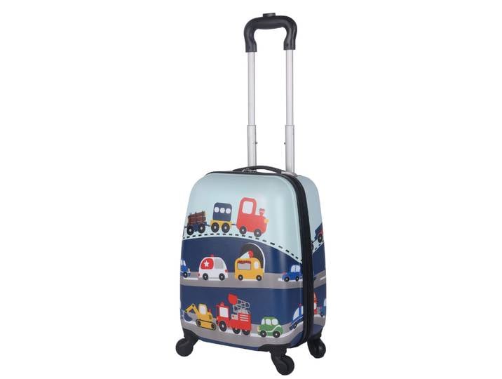 Kinderkoffer Hartschalenkoffer Autos blau