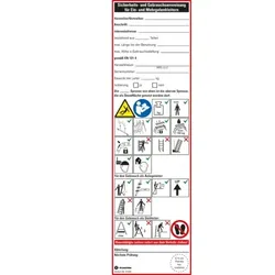 Leiter-Gebrauchsanweisung Ein-/Mehrgelenkleiter, Folie, ablösbar, 65x225mm, 2/Bogen, DIN EN 131-3
