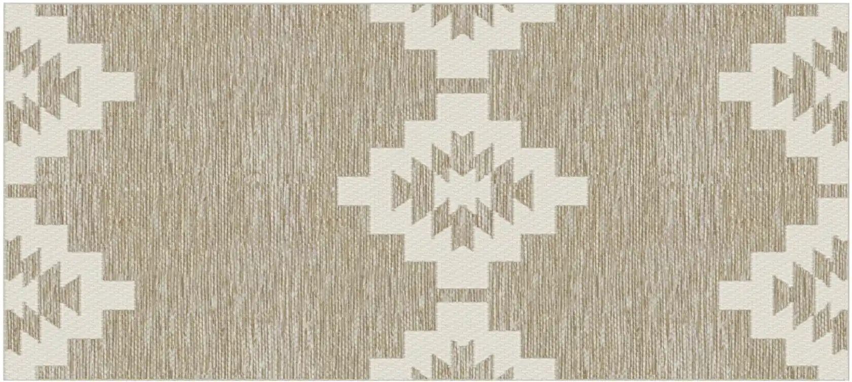 Höffner In-und Outdoorteppich  Scandinavian ¦ beige ¦ Synthetische Fasern ¦ Maße (cm):
