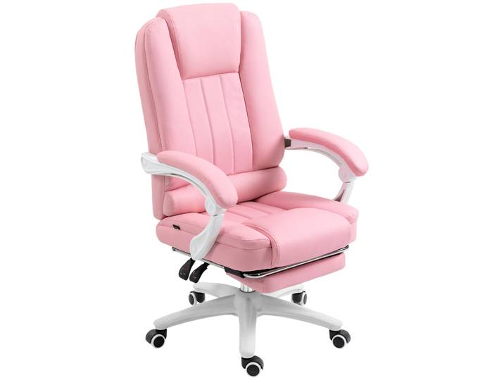 Chaise de bureau Vinsetto\, fauteuil de direction avec repose-pieds\, chaise de bureau avec fonction d'inclinaison