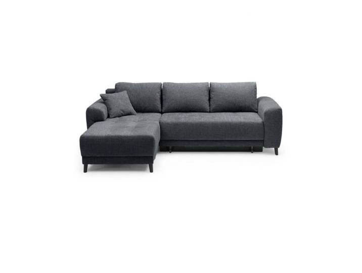 Trendstore Joni Ecksofa inkl. Schlaffunktion und Bettkasten - Chenille anthrazit - links Schlaffunktion Modern