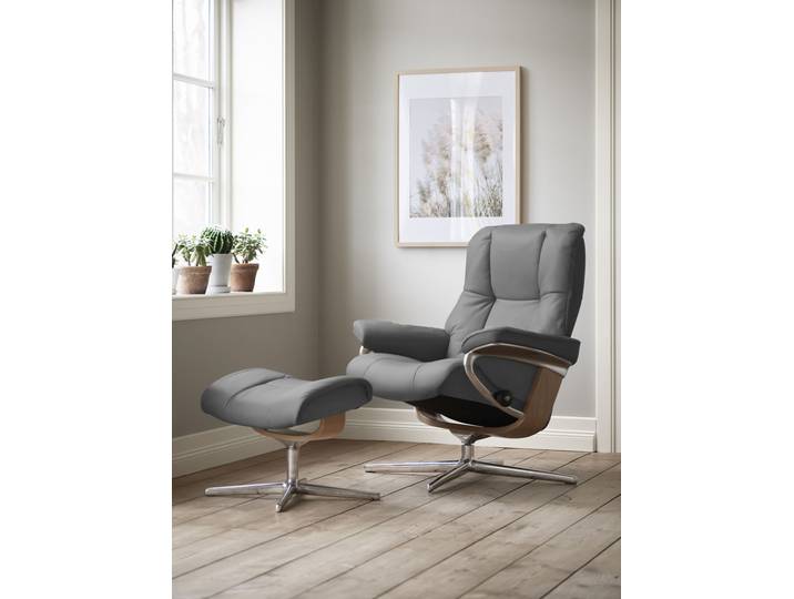 Relaxsessel, Microfaser DINAMICA, Dunkelgrau, 79×102×73 cm, Cross Base, Klassisch/Modern, Stressless