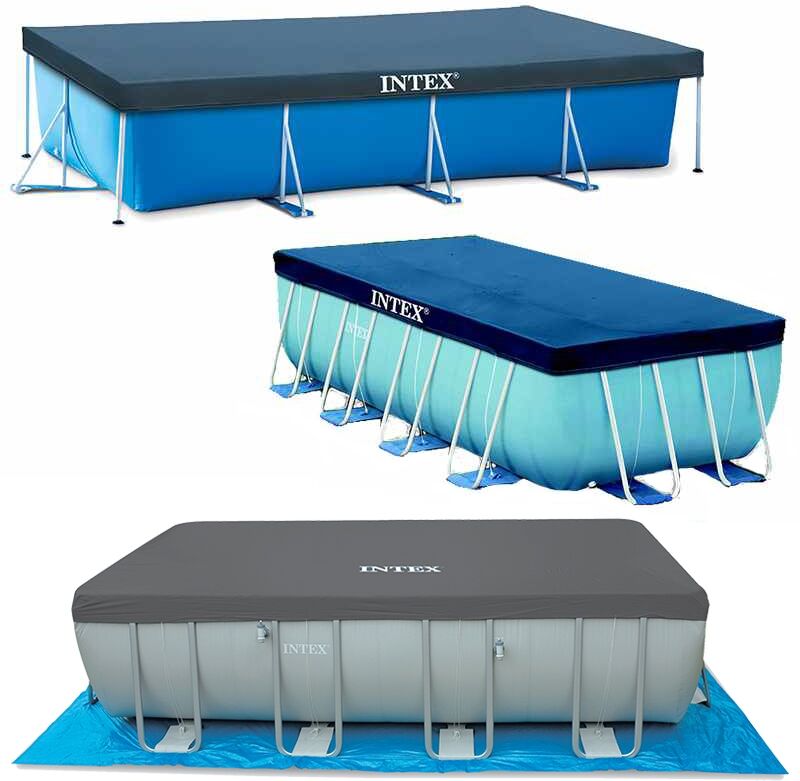 Bâche de protection pour piscine Intex tubulaire rectangulaire - Piscine rectangulaire 5,49 x 2,74m