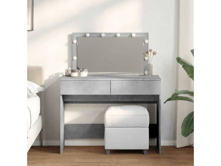 Coiffeuse Gris - Coiffeuse avec LED 1 PC - NGM - Armoire maquillage - gris béton 100x40x120cm - c8799508465