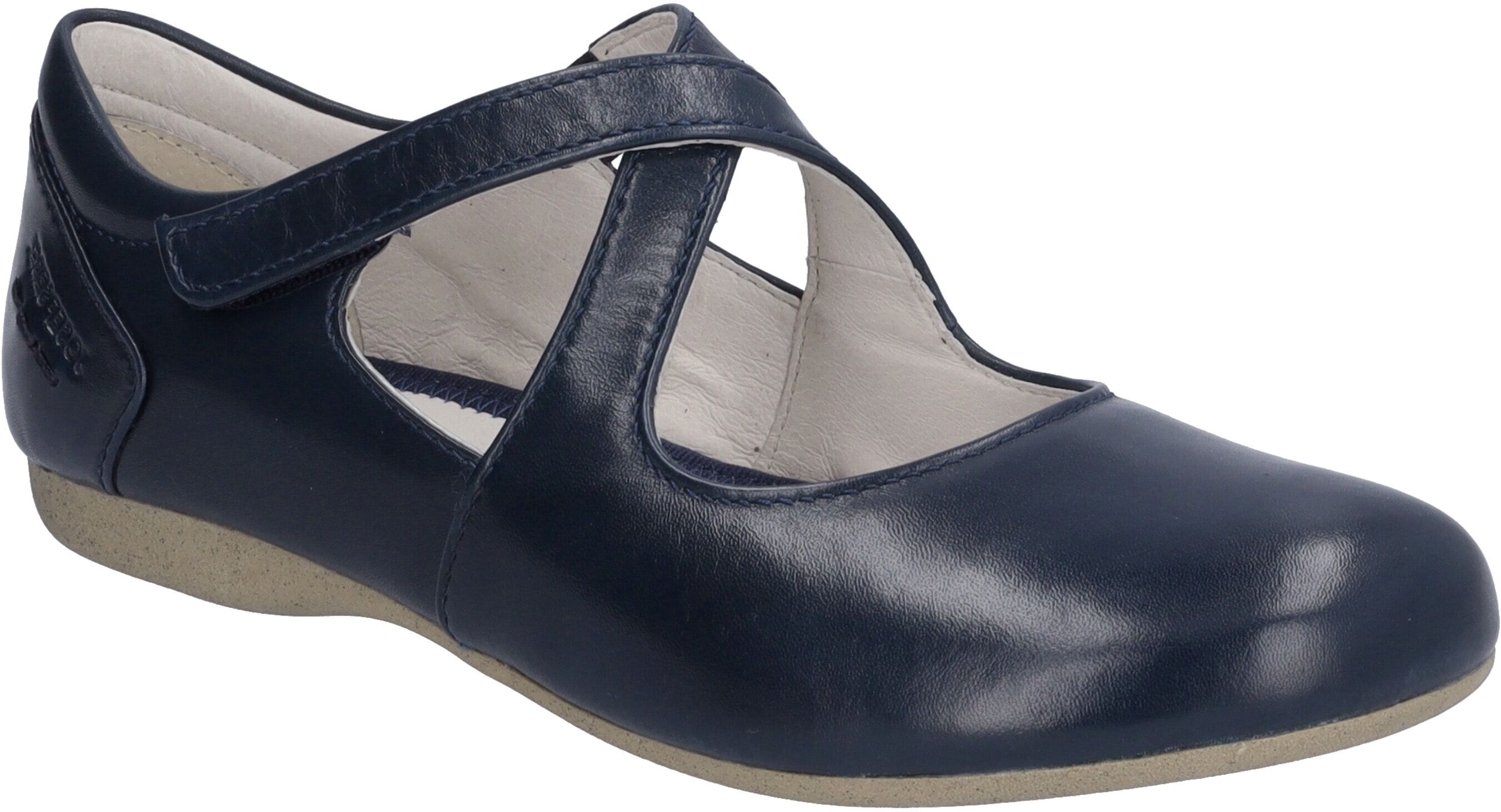Josef Seibel "Fiona 72", Spangenschuh, Halbschuh, Festtagsschuh mit Klettverschluss nachtblau 37, Leder