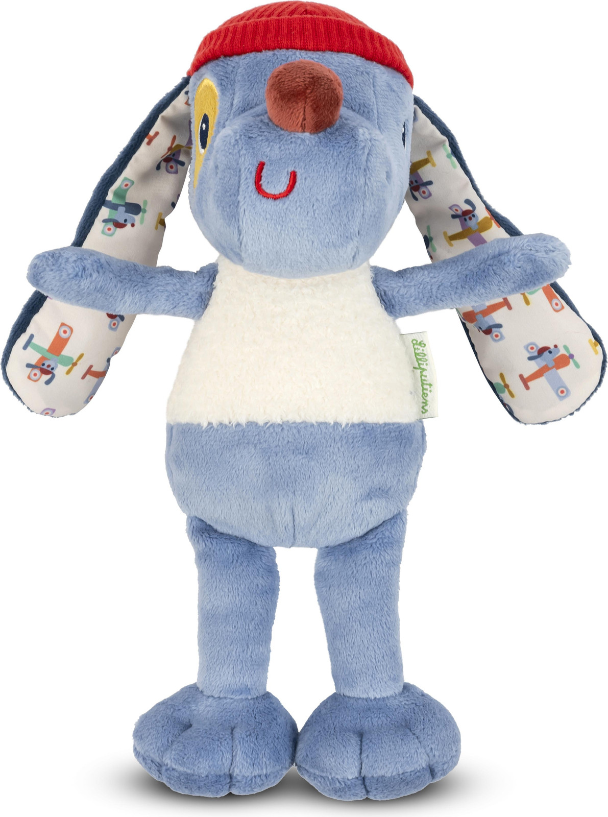 Lilliputiens Jules knuffelhond blauw