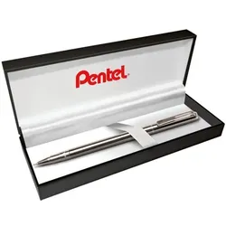 Pentel Gelroller EnerGel »Sterling Slim« Box silber