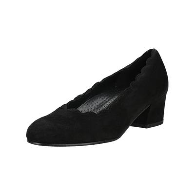 Pumps GABOR "Gabor Pumps Veloursleder", Damen, Gr. 40,5, schwarz, Veloursleder, Schuhe Pumps